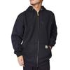 Мужская толстовка Carhartt со средней плотностью, с капюшоном, на молнии спереди, размер K122, с флисовой подкладкой, черная, L,