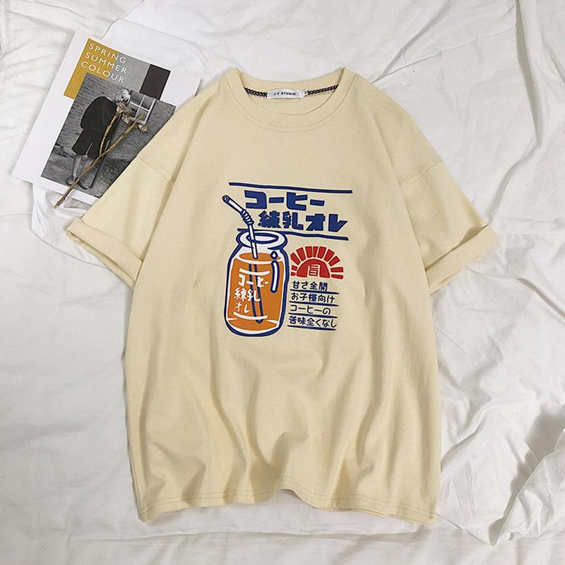 Хлопковая футболка большого размера для женщин, свободного кроя, корейский стиль, топ-накидка, летняя мода, одежда большого размера