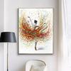 Ballerina Girl Poster Floral Dancer Canvas Painting Ballet Wall Art Picture Prints For Dance Studio Home Decor Modern Mural