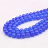 10 мм круглые синие нефритовые халцедоновые бусины из натурального камня, аксессуары для женщин и девочек, детали «сделай сам», ручная работа, модное изготовление ювелирных изделий
