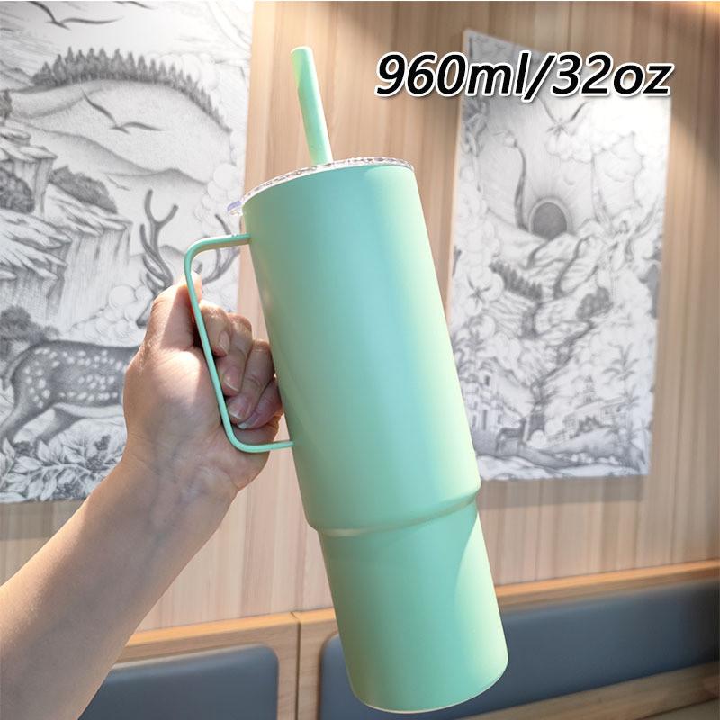 Outdoor 32oz Stainless Steel Insulated Mug With Handle For Camping And Travel