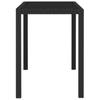 5 Piece Garden Dining Set with Cushions Poly Rattan Black