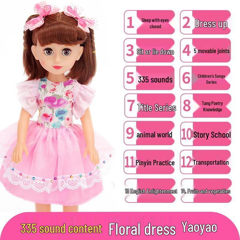 Interactive Smart Doll Set with Changeable Clothes - Princess Toy for Girls, Perfect Birthday Gift