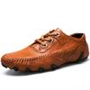 Мужская кожаная обувь, мужские удобные лоферы, мужская обувь на плоской подошве со шнуровкой, обувь для вождения, мужские кожаные кроссовки, мужские туфли-лодочки