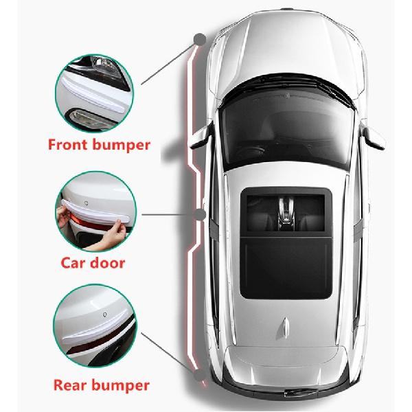 2pcs Car Bumper Protector Strip Guard Corner Protection Strips Scratch Protector Styling Mouldings Anti-collision Exterior
