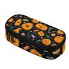 Pen Case Wear Resistant Polyester Portable Secure Zipper Closure with Main Compartment Mesh Pocket and Pen Slots for Students