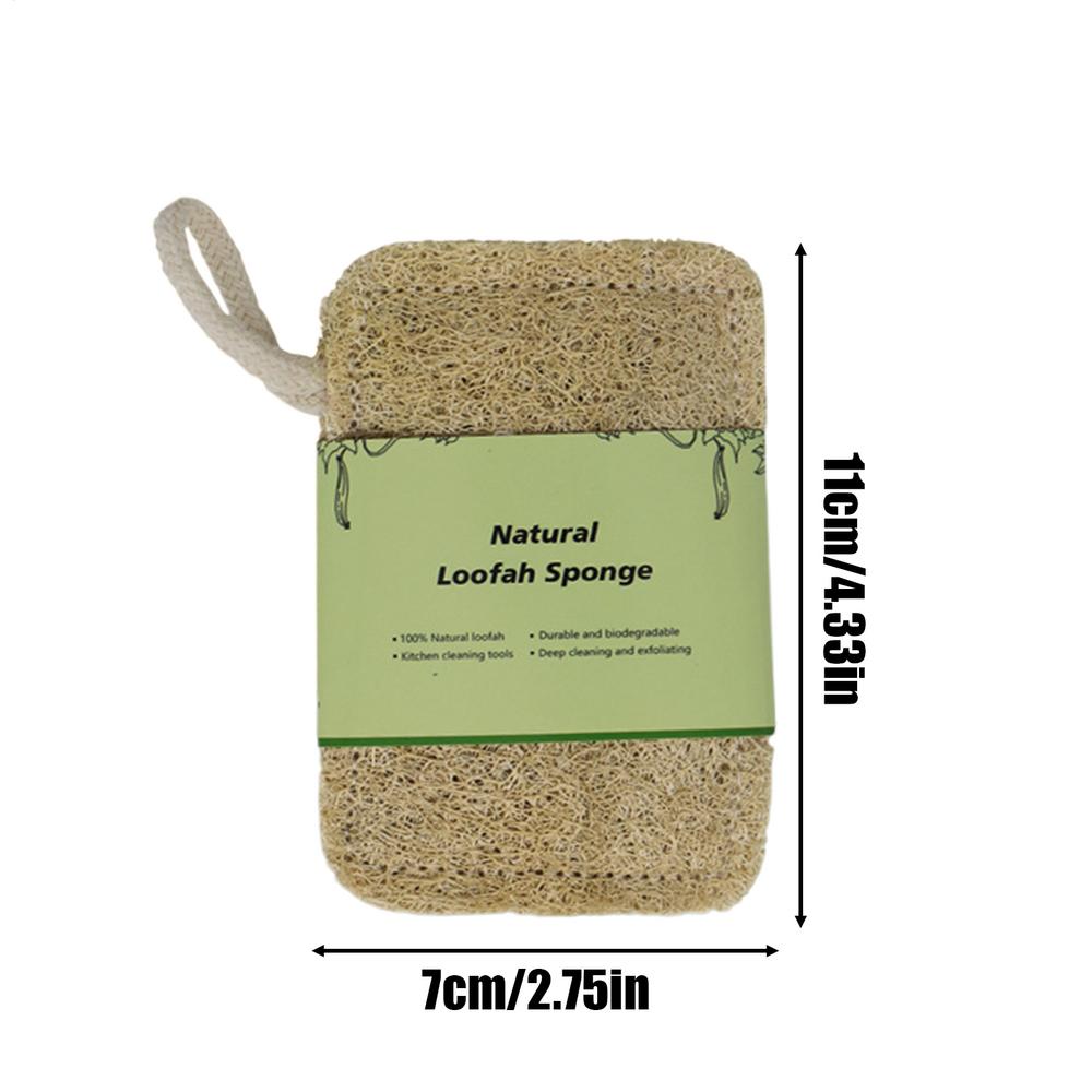 Natural Luffa DishTowel Washing Cloth Sponge Loofah Scrub Pad Dish Pot Oil Stain Removing Scrubber Kitchen Clean Brushes Pad