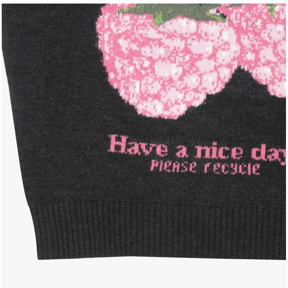 Ganni Women S raSpberry Logo Knit A1070276 252