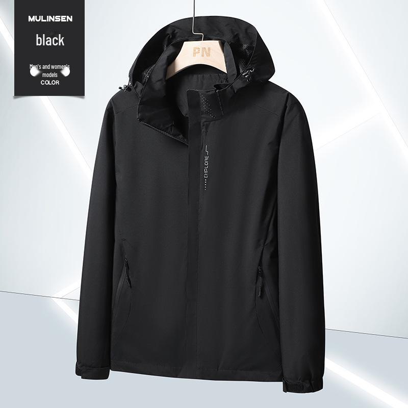 Унисекс 6266 Водонепроницаемая ветровка с капюшоном — легкая, однослойная для активного отдыха