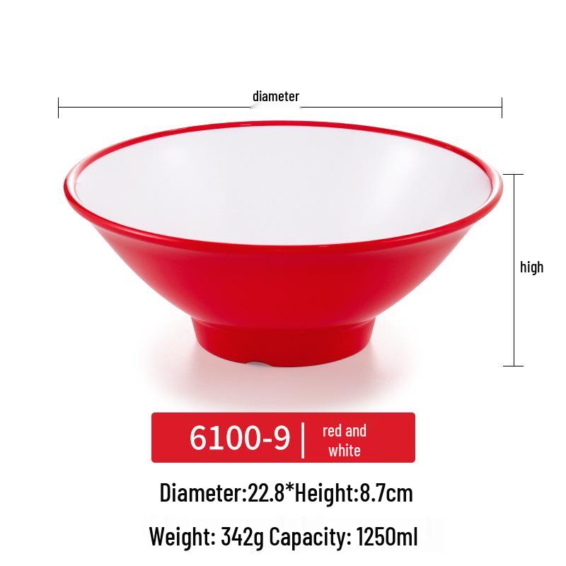 Большая миска для рамена из меламина для лапшичных - Коническая миска для Луосифэнь, Мала Тан, супа и рисовой лапши