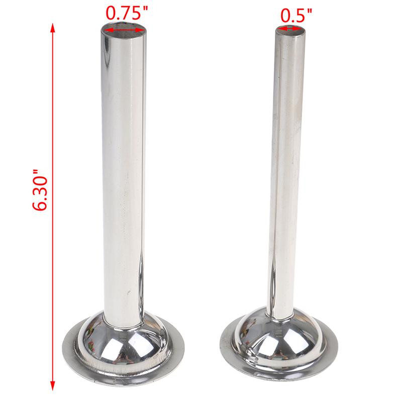 2Xstainless Steel Sausage Stuffer Attachment Stuffing Tubes Fit For Food Grinder