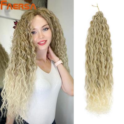 Вязаные крючком косы, Свободная волна, плетение волос, афро кудри, натуральные вьющиеся блондинки, розовые, фиолетовые, красные вязанные крючком волосы для женщин