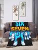 Warm Child Blanket  Six Seven Funny Italian Brainrot Gaming Meme Flannel Throw for Sofa Bed Cover Bedding Decor