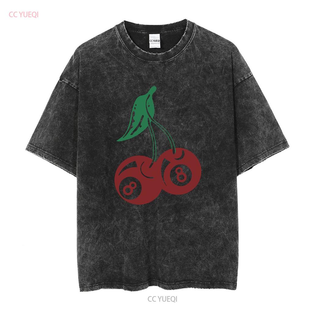 Vintage Cherry Ball s T Shirt Retro Billard Lovers Oversized Yk Lucky Cool s Clothing long or short sleeves vintage