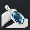 Swiss Blue Topaz Gemstone Handmade 925 Sterling Silver Jewelry Pendant Statement Bohemian Pendant Swiss Blue Topaz Gemstone Pendant For Gifts