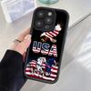 США Флаг Америки Утолщенный ТПУ Чехол для Мобильного Телефона для iPhone 17 16 15 14 13 12 11 Air Pro Max Plus Цветной Чехол