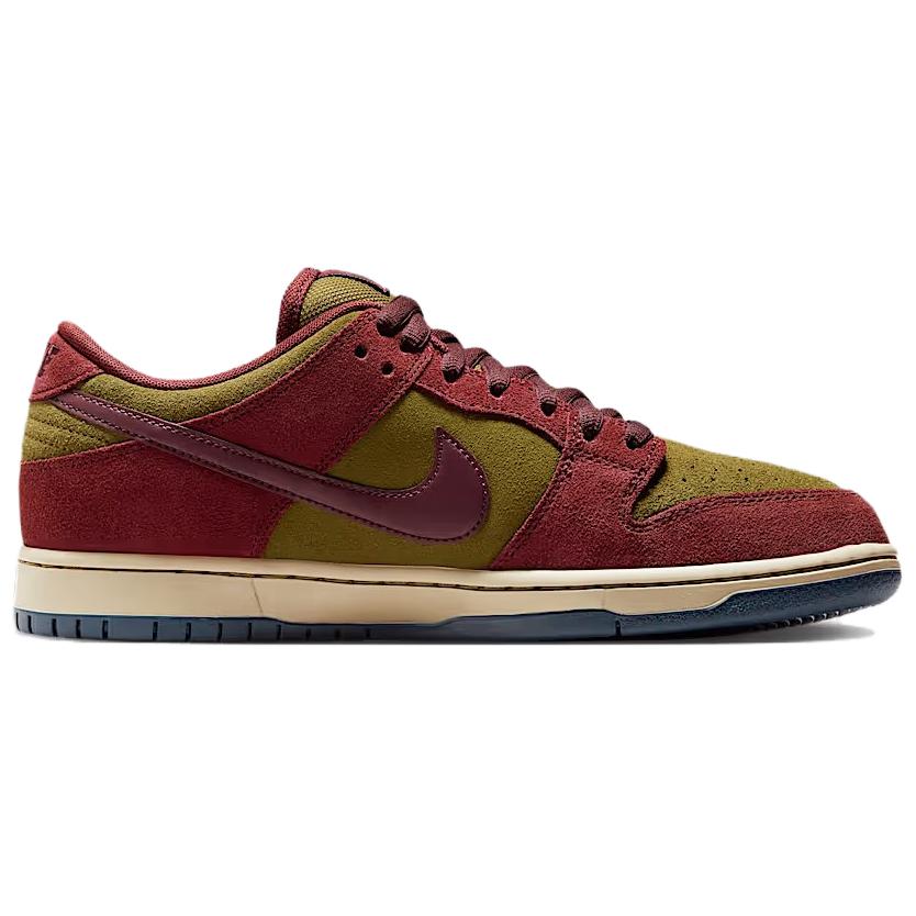 Nike Dunk Low SB Dark Team Red Olive Flak Унисекс Кроссовки Burgundy-Crush Parachute-Beige Armory-Navy HQ1625-600