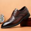 Men Dress Shoes Elevator Shoes Lace Up Oxfords Brogue Platform Business Casual Man Shoe Moccasins Business Wedding Shoes Men