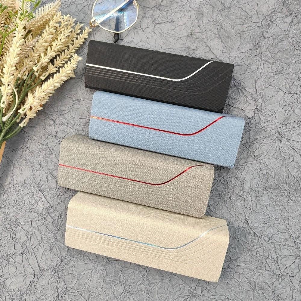 Unisex PU Leather Eyeglasses Case Hard Shell Handmade Triangular Sunglasses Case Portable Anti-extrusion Foldable Glasses Box
