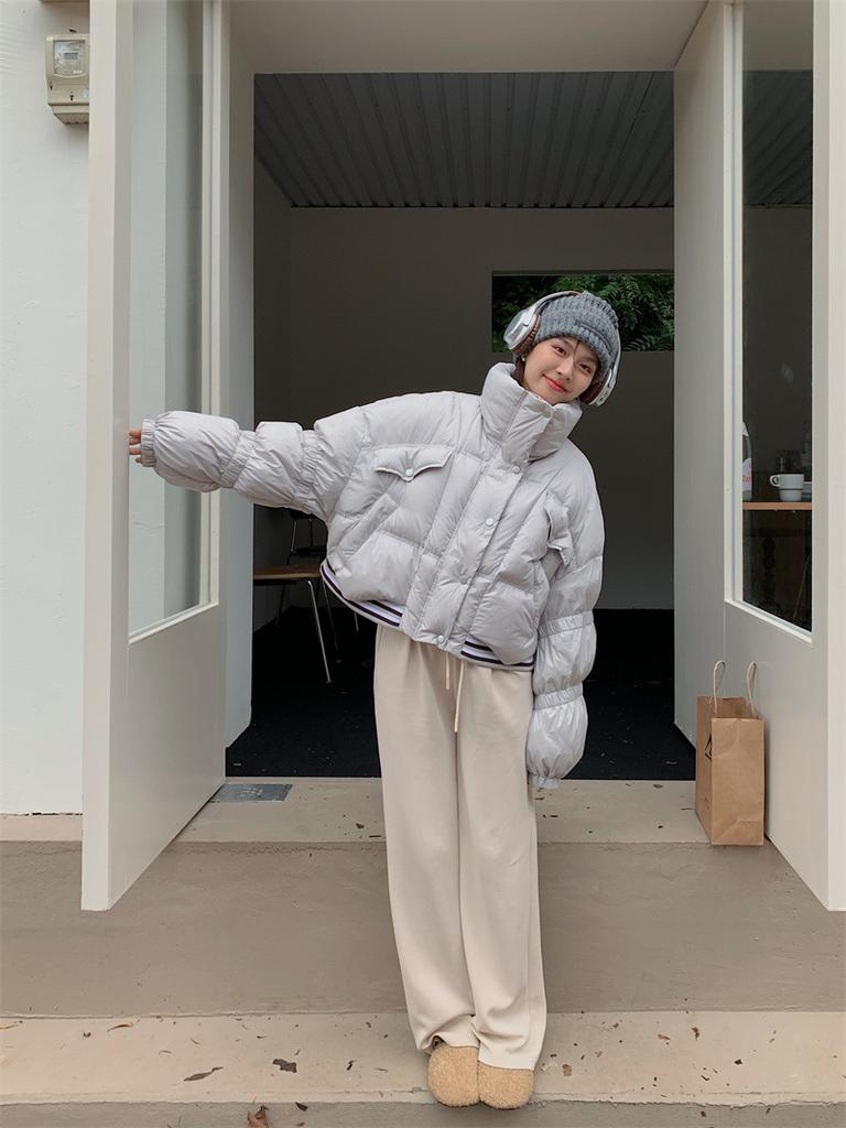 24 осень и зима новый 90 белый утиный пух модный маленький А-версия рукава летучая мышь маленький пуховик женский