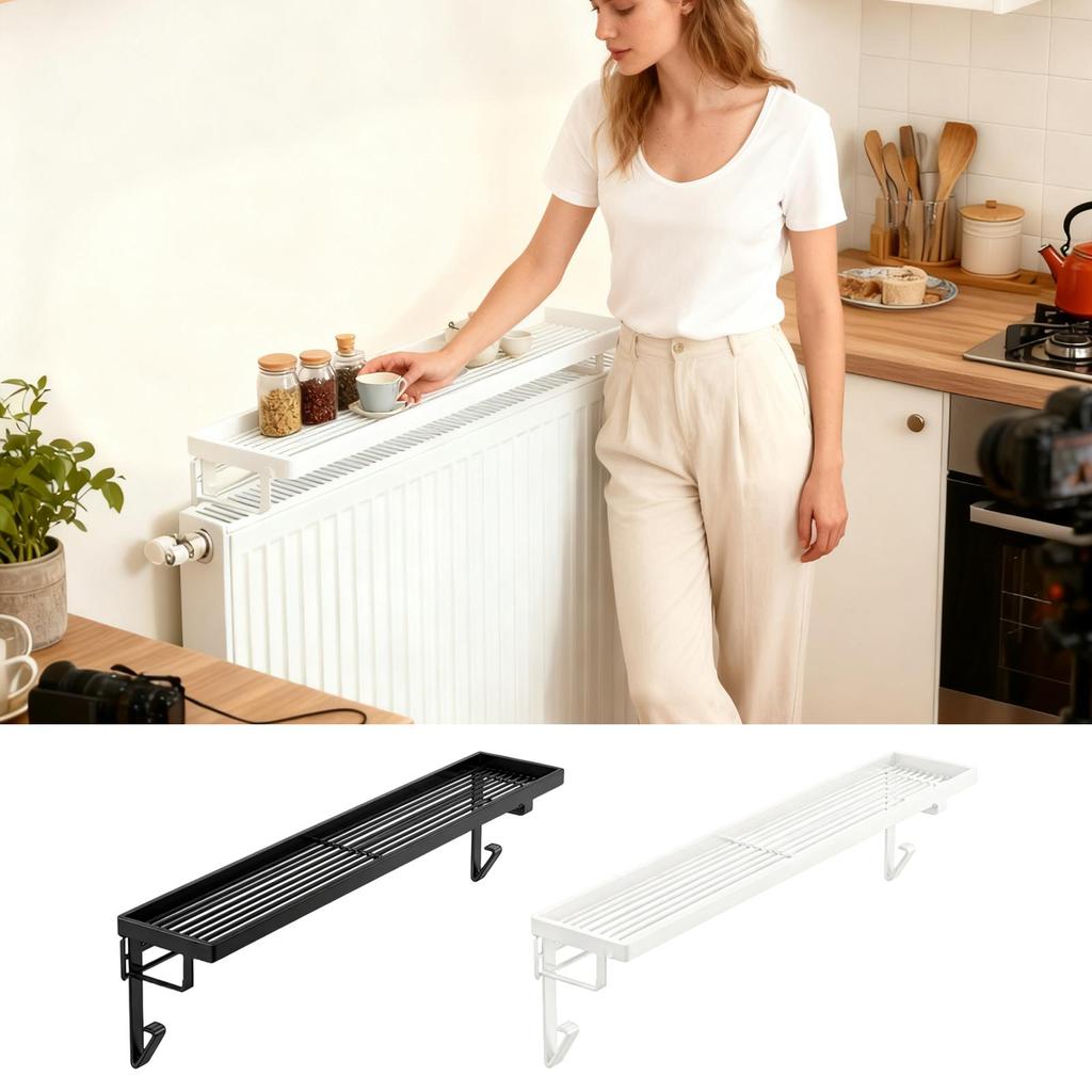 Полка-крышка радиатора Термостойкая Без сверления Железная стойка Экономия места Термостойкая На радиатор Скамья Для отеля Общежития