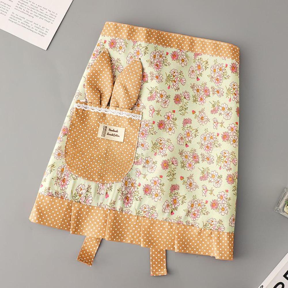 Flower Half-length Apron Canvas Cooking Half-waist Apron Fashion Work Clothes Cooking