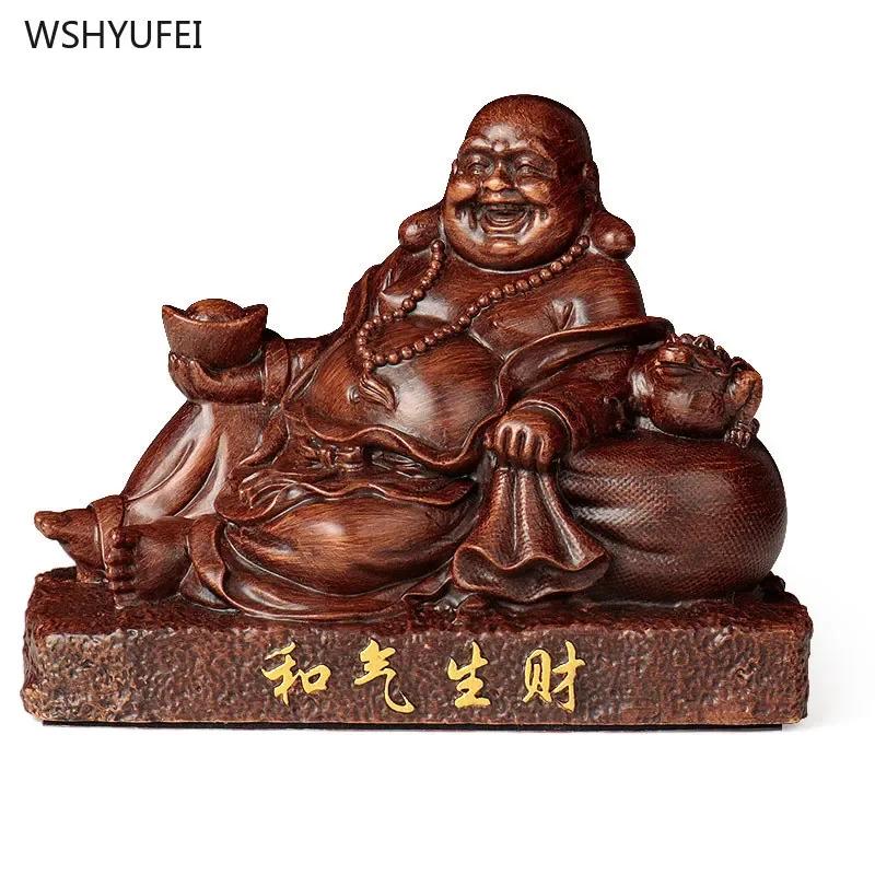 Home Decoration Accessories Resin Handicrafts Car Ornaments The Maitreya Buddha Statue In the Car Attracts Wealth 1pcs Gift