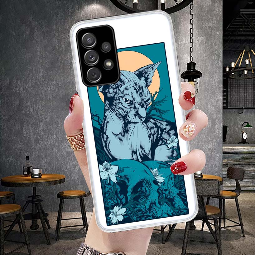 Lavaza Сфинкс Сфинкс Кот Чехол для Телефона Для Samsung Galaxy A13 A14 A15 A16 A17 A53 A54 A55 A56 A57 A33 A34 A35 A36 A37 A23 A24 A25 A