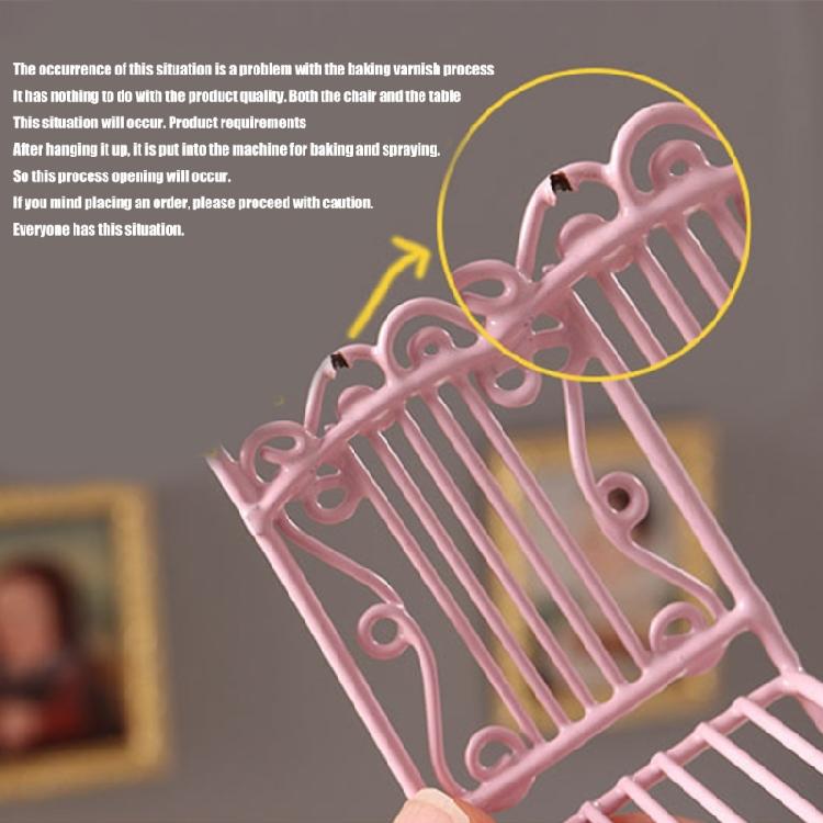 Миниатюрная кукольная мебель Железный стол и стул Набор Модель Фигурка для рукоделия Садовая сцена бистро для демонстрации