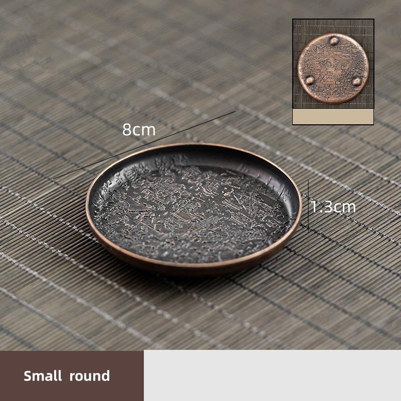 Ретро Сплав Круглый Квадратный Подставка Аксессуары для Чайного Набора Узор Счастливое Облако Подставка для Чашки Изоляционная Подкладка Коврик для Кофе Украшение Стола