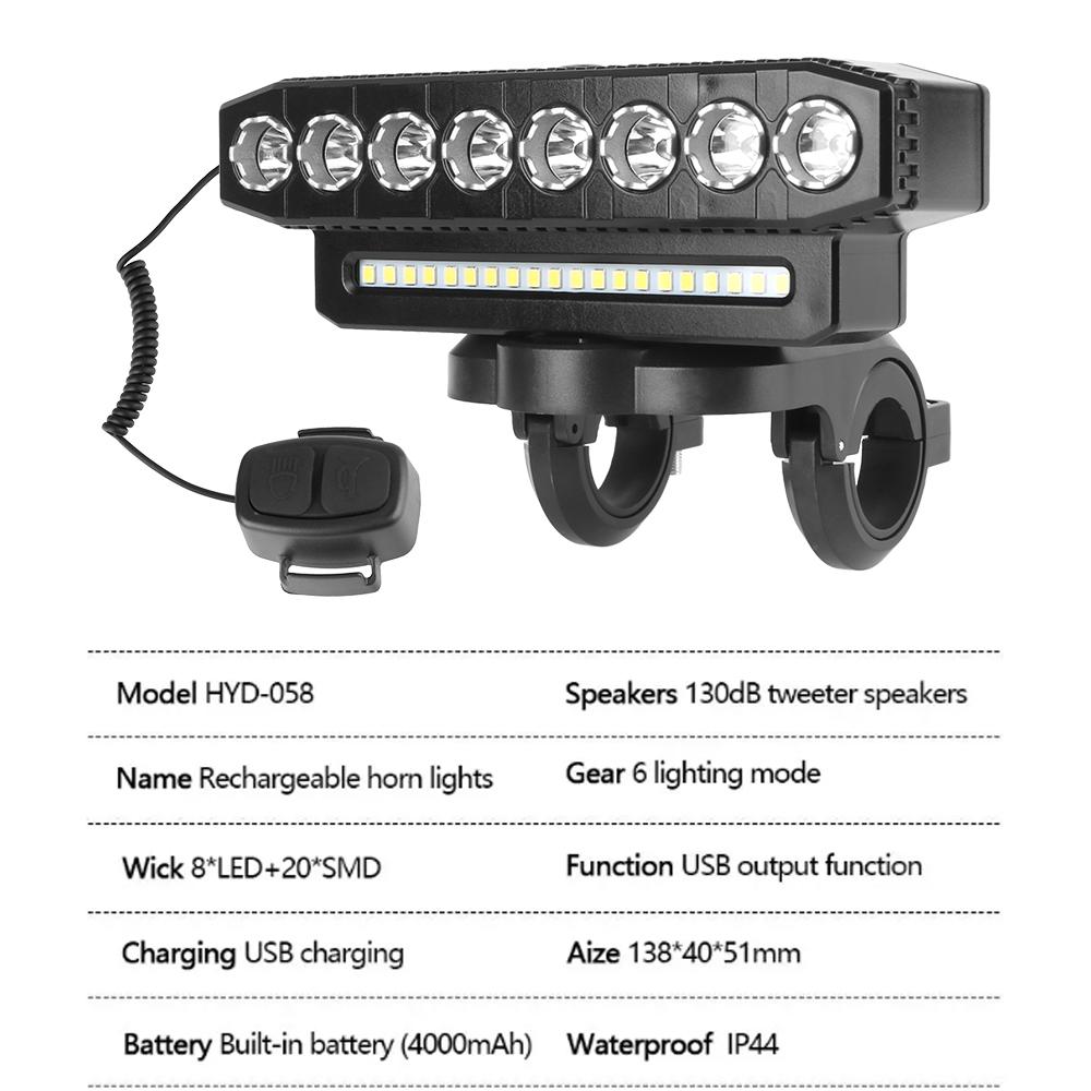 Портативные велосипедные фонари 6 режимов освещения 8/5 светодиодов 20/12 SMD мотоциклетные прожекторы универсальный водонепроницаемый фонарик перезаряжаемый светодиодный налобный фонарь