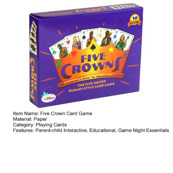 Five Crown Rummy Карточная игра Многопользовательская игра для родителей и детей Интерактивная обучающая бумажная карточная игрушка Настольная игра для детей Взрослые Семейная игра для вечеринок