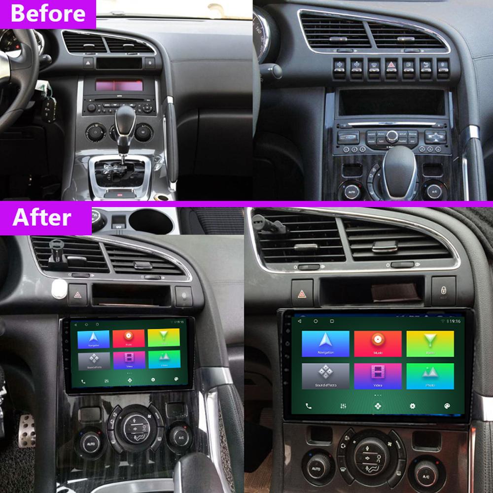 Android 2 Din Car Multimedia Player For Peugeot 3008 2009-2015 Head Unit Stereo Carplay GPS Navigation BT WIFI