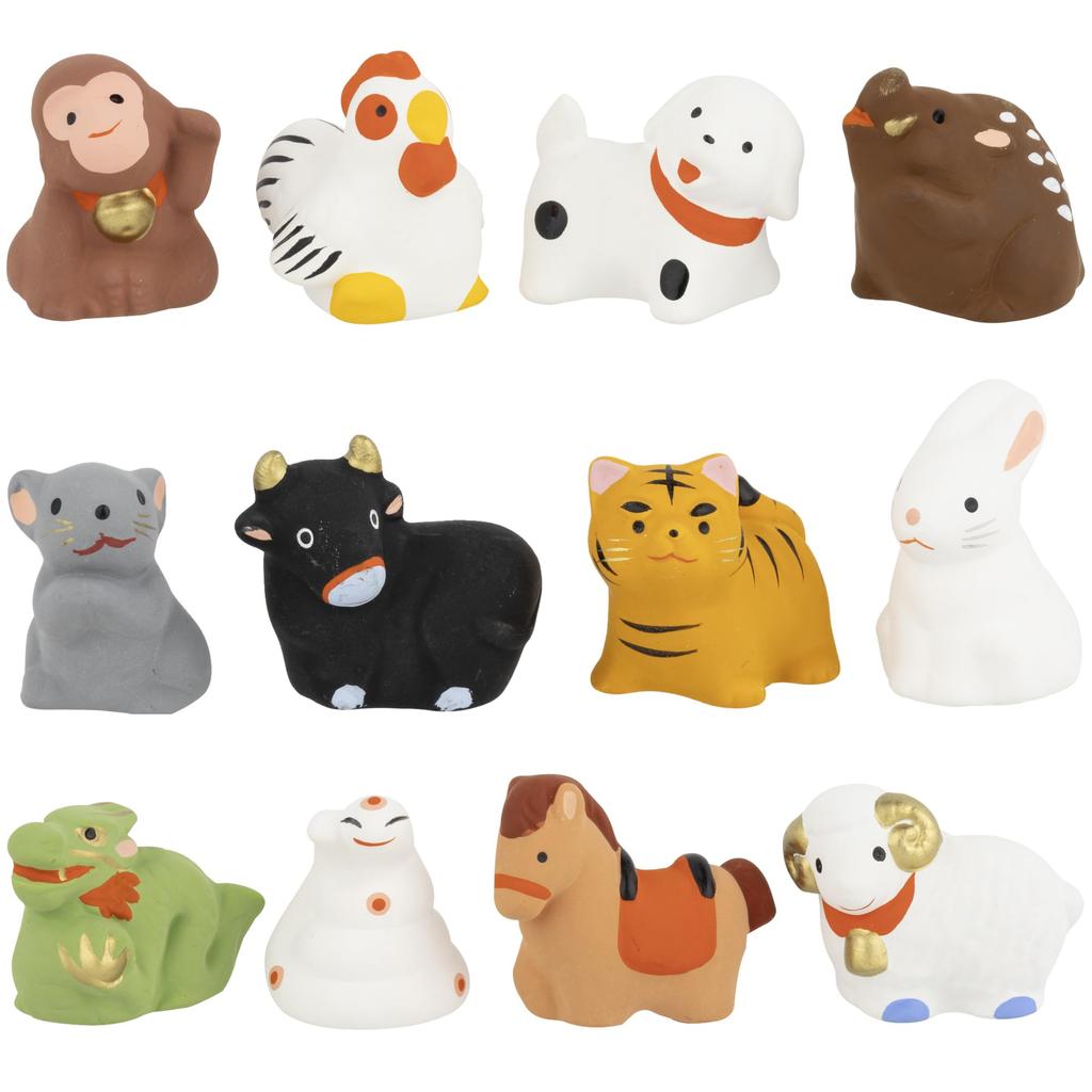 Компания Seto Pottery 2026 Фигурка Зодиака - Компактное Украшение Лошадь - Новогоднее Украшение - Удача - Двенадцать Животных Зодиака - Shohogama S02-17