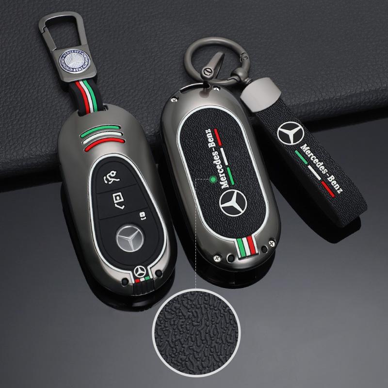 FA9Чехол для ключа автомобиля Силиконовая защитная оболочка Для Mercedes Benz C S Класса W206 W223 EQE EQS GLC C260 S450 Брелок-подвеска из сплава