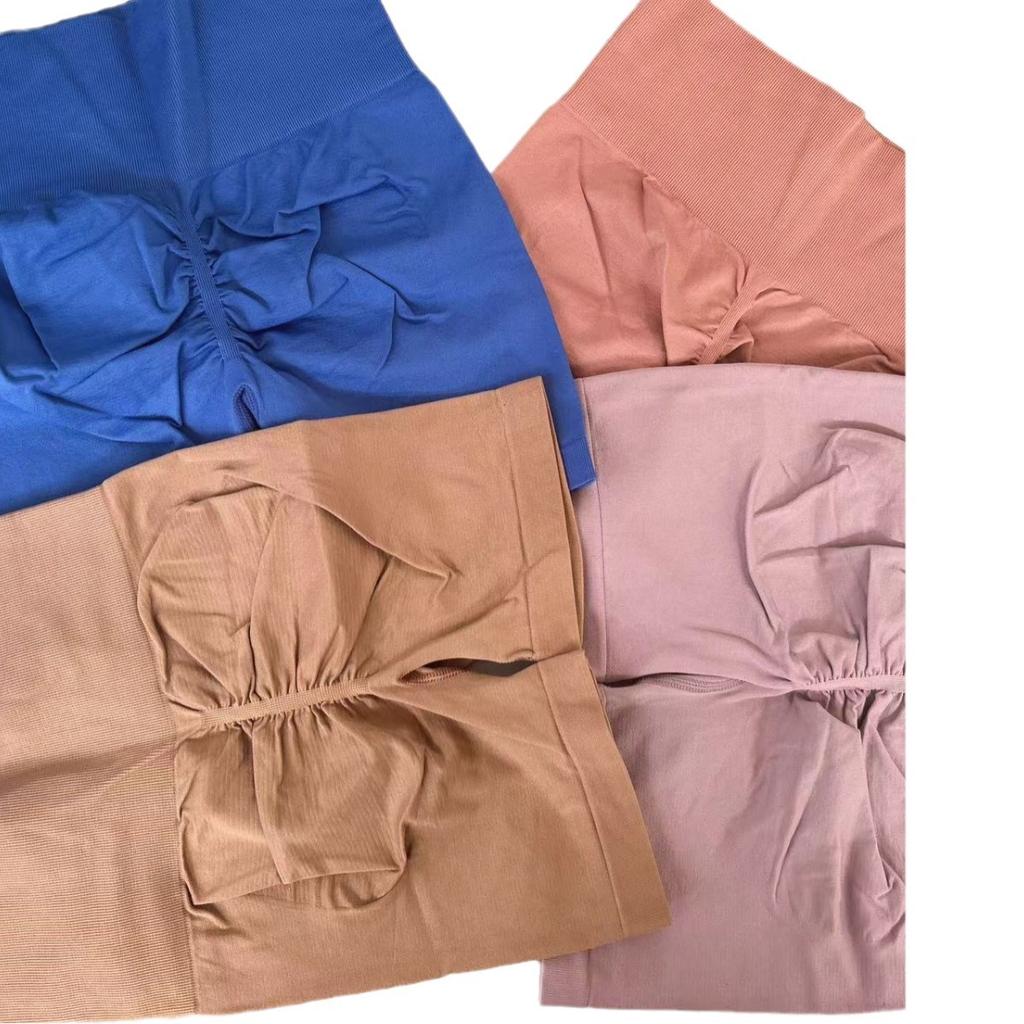 Йога шорты бесшовные с высокой талией, подтягивающие ягодицы, персиковые ягодицы, летние шорты для бега, фитнес шорты для женщин