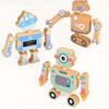 Новые деревянные сборные игрушки-роботы, забавный защелкивающийся дизайн, 4 разных робота, настольная игра, рождественский пасхальный подарок для мальчиков и девочек старше 3 лет