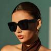 New Vintage Large Frame Sunglasses Trendy Black Sunglasses for Men Women's Shades Sunglasses Travel Eye Protection UV400