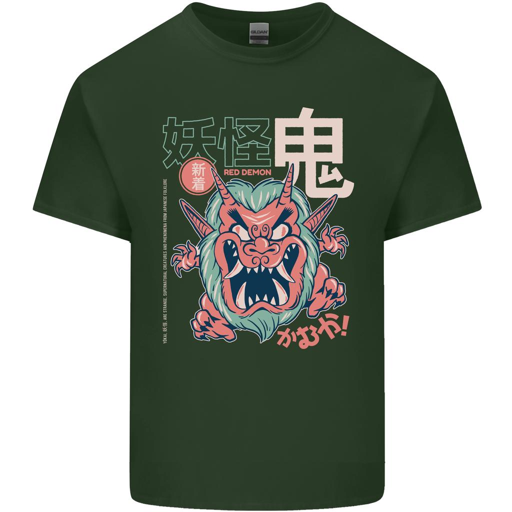 Oni Yokai Japanese Red Demon Unisexs Light Cotton TShirt