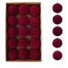Break-Resistant Flocked Christmas Balls Ornaments 8 CM Red Tree Hangable Bauble Set  Window Display