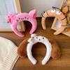 Мягкая повязка на голову в виде щенка, кошечки, обруч для мытья головы собаки, плюшевая повязка на голову в виде таракана для девочек