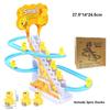 Electronic Penguin Duck Climbing Toy Light Musical Slide Track Coaster  Children Fun Toy