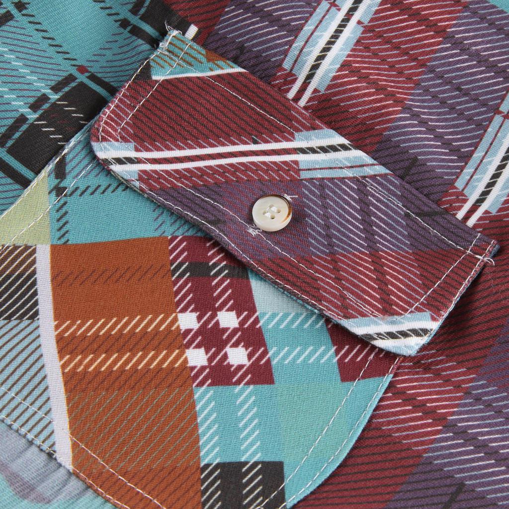 Men's Quilted Lined Button Down Plaid Shirt Add Velvet To Keep Warm Jacket With Hood