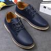 Летние мужские повседневные кожаные туфли корейской версии, модная мужская обувь, водонепроницаемая и дышащая мужская обувь, средняя мужская обувь, низкие туфли