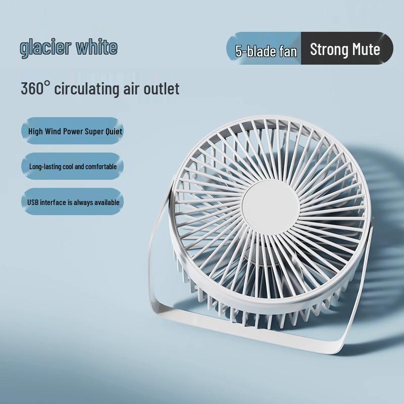 USB Rechargeable Mini Handheld Turbine Fan with Long Battery Life