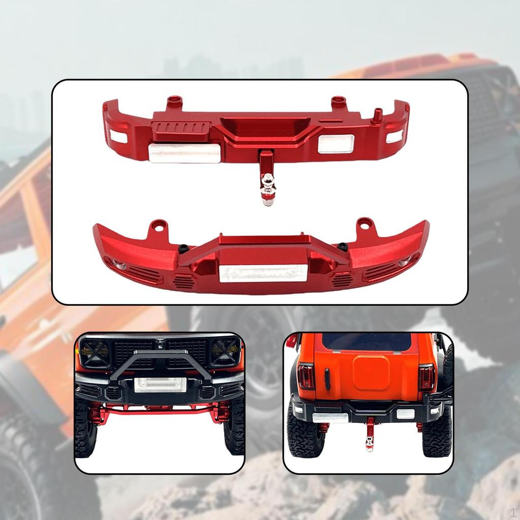 1/12 RC Car Front Rear Bumpers Guards Accessories Aluminum Replacement Sturdy for 300 DIY Accs