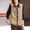 Stylish European Style Autumn and Winter Ladies Velvet Vest Coat Warm Corduroy Jacket