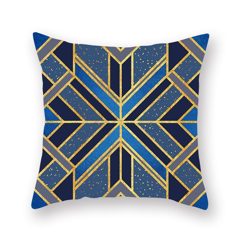 45x45cm Retro Blue Print Pattern Cushion Cover for Home Living Room Sofa Chair Decoration Throw Pillow Pillow Cover