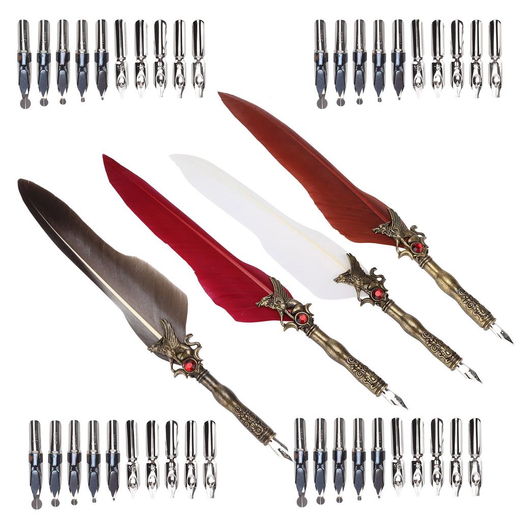 Ручка Craft Ретро Резной Карандаш Из Нержавеющей Стали Для Украшения Подарочного Стола