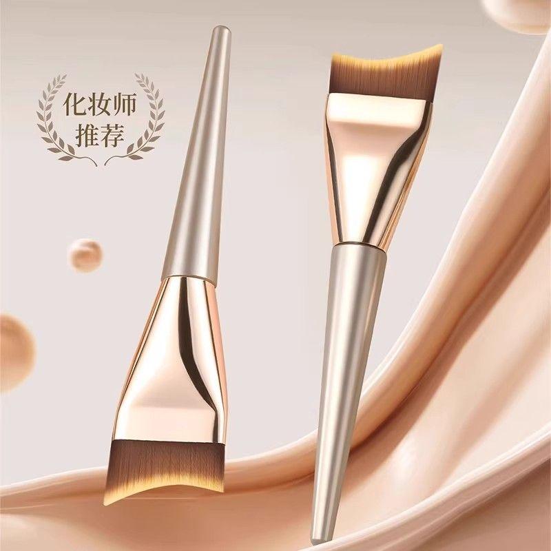 Foundation Brush, Non-Marking, Non-Powder-Absorbing, Flat-Head Angled Liquid Foundation Brush, Ultra-Thin Contouring and Concealing Makeup Brush